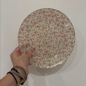 Vintage cottagecore decorative Floral Patterned Plate